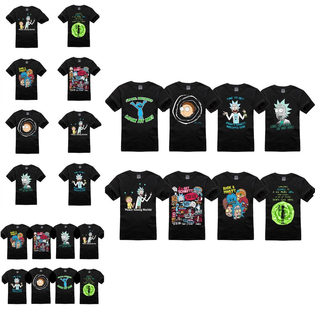 Rick And Morty T Shirt Men Short Sleeve Polyester Breathable Summer Casual Style For Teens