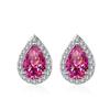 Bague Ringen 100% 925 Sterling Silver 1CT Water Drop Moissanite Stud Earrings For Women Platinum Plated Party Fine Jewelry Gift