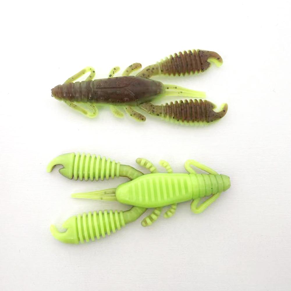 Sinking Crawfish Lure: 8cm/7g, 4-Pack Soft Lures for Sea & Boat Fishing, PVC Material