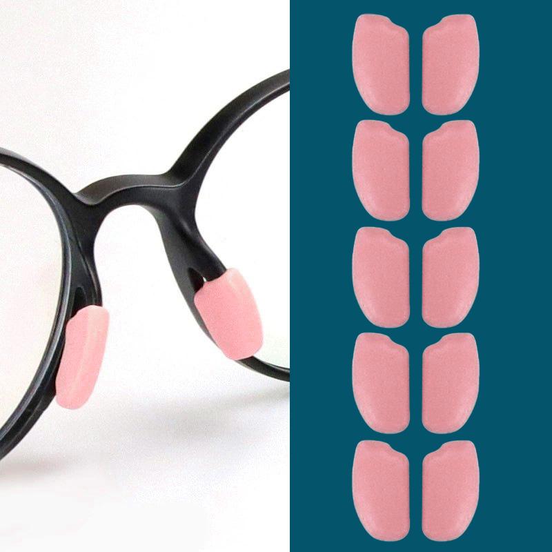 5Pair Color Anti-Slip Silicone Nose Pads For Eyeglasses Glasses Frame Plug-In Nose Pad Eyewear Accessories