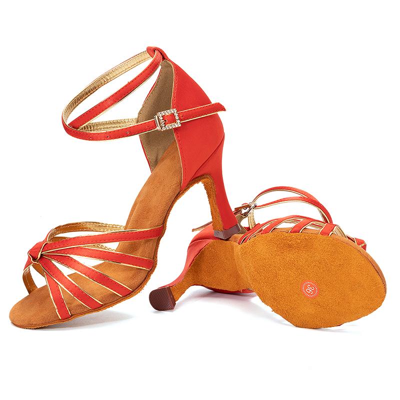 Women Tango Ballroom Latin Waltz Dance Girls Party Shoes High Heeled 8.5CM