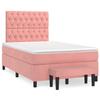 3138018 vidaXL Divan-lit Tapissier Avec Matelas Rose 120x200 Cm Velours
