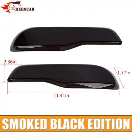 2PC Smoked Black Lens Rear Bumper Tail Fog Light Cover for Jeep Cherokee 2014-17