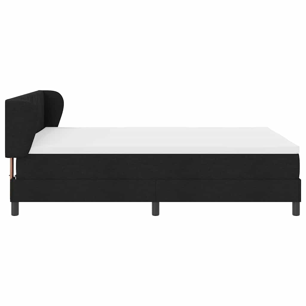 Boxspring Bed with Headboard Black 140 X 200 Cm Fabric