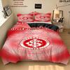 Sport Club Internacional Pattern Bedding Set Quilt Cover Pillowcase Home Decor Gift (1 * Duvet Cover + 2 * Pillowcase, Without Core)