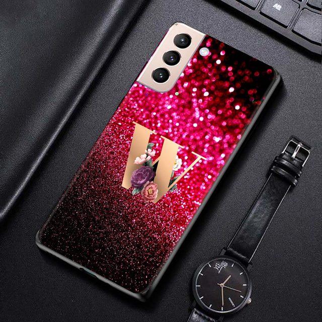 

Червона ретро буква A -Z Phone Shell для Samsung Galaxy S21 S20 S10 S9 S8 Plus Ultra 5g S10lite S10e S7edge S20 S21 Fe Cover Case For Samsung S7
