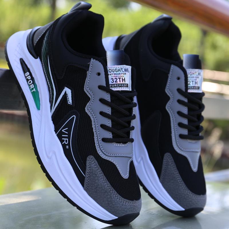 Herrenschuhe neue Herbstschuhe Herren Trend vielseitige Mesh-Schuhe Herren Sportschuhe rutschfest und verschleißfest weich besohlt Freizeitschuhe