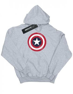 Moletom com capuz feminino/feminino Captain America Distressed Shield