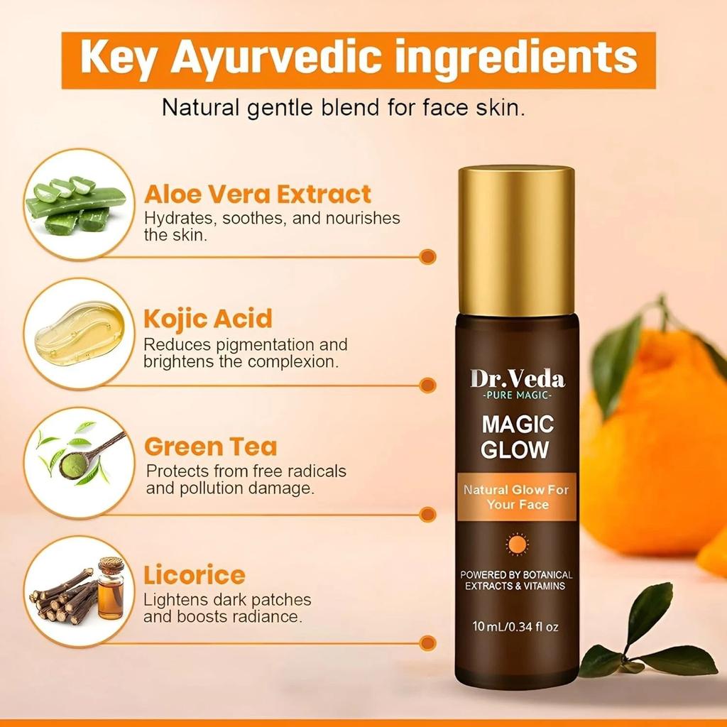 Dr. Sérum Facial Veda Magic Glow Roll-On 10 ml
