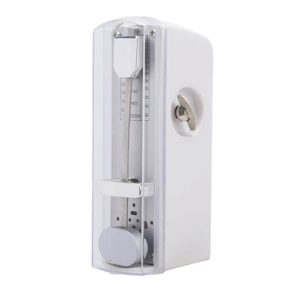 Mini Mechanical Metronome Portable 11x5x3cm White Musical Instrument Accessories for Piano