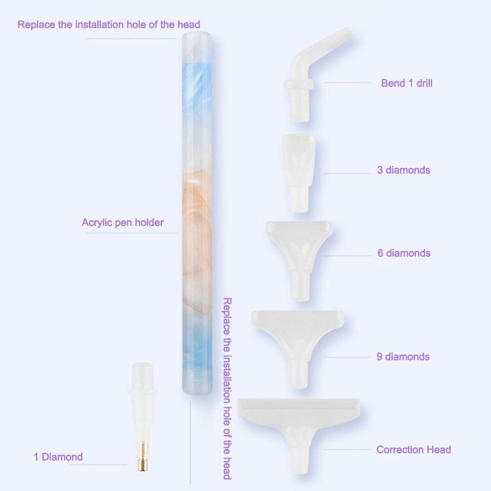 DIY Craft Point Drill Pens Replacement Pen Heads Nail Art Pen 5D Diamond Painting Pen for Nail Art