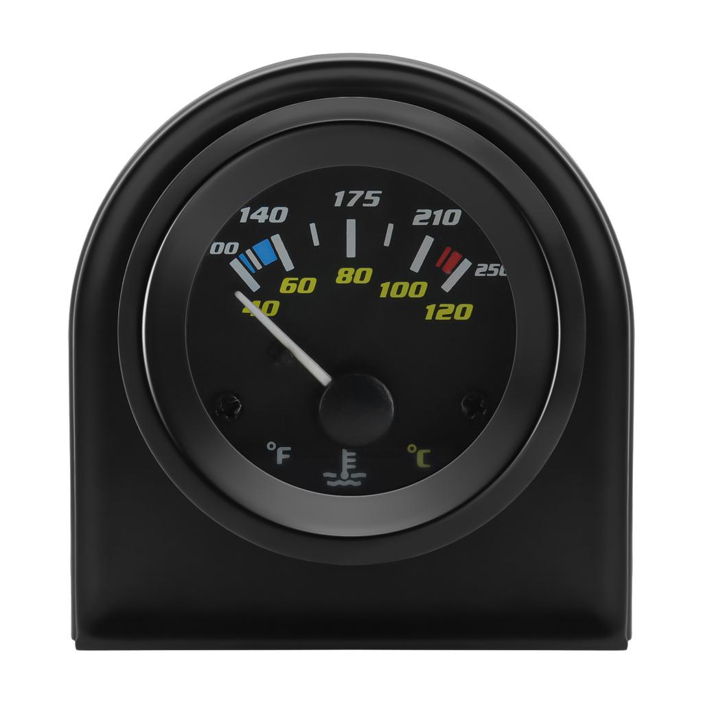 40-120 ℃/100-250 ℉ Unitate dublă Contor de temperatură pentru motociclete 52 mm Indicator de temperatură automat cu adaptor senzor 1/8NPT pentru vehicul pe benzină