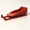 Mini Wooden Christmas Sleigh Ornament 1/12 Dollhouse Red Sleigh Model Decoration Dollhouse Christmas Landscape Accessories