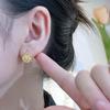 Luxury Diamond Snowflake Earrings Natural Zircon Sunflower Studs Small Cute Ear Jewelry for Women Girls