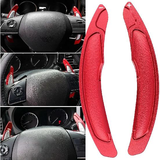 Acouto Paddle Shift Extend Cover,Steering Wheel Paddle Shifter Extension for Lancer Evo X 10 Outlander 2008‑2016