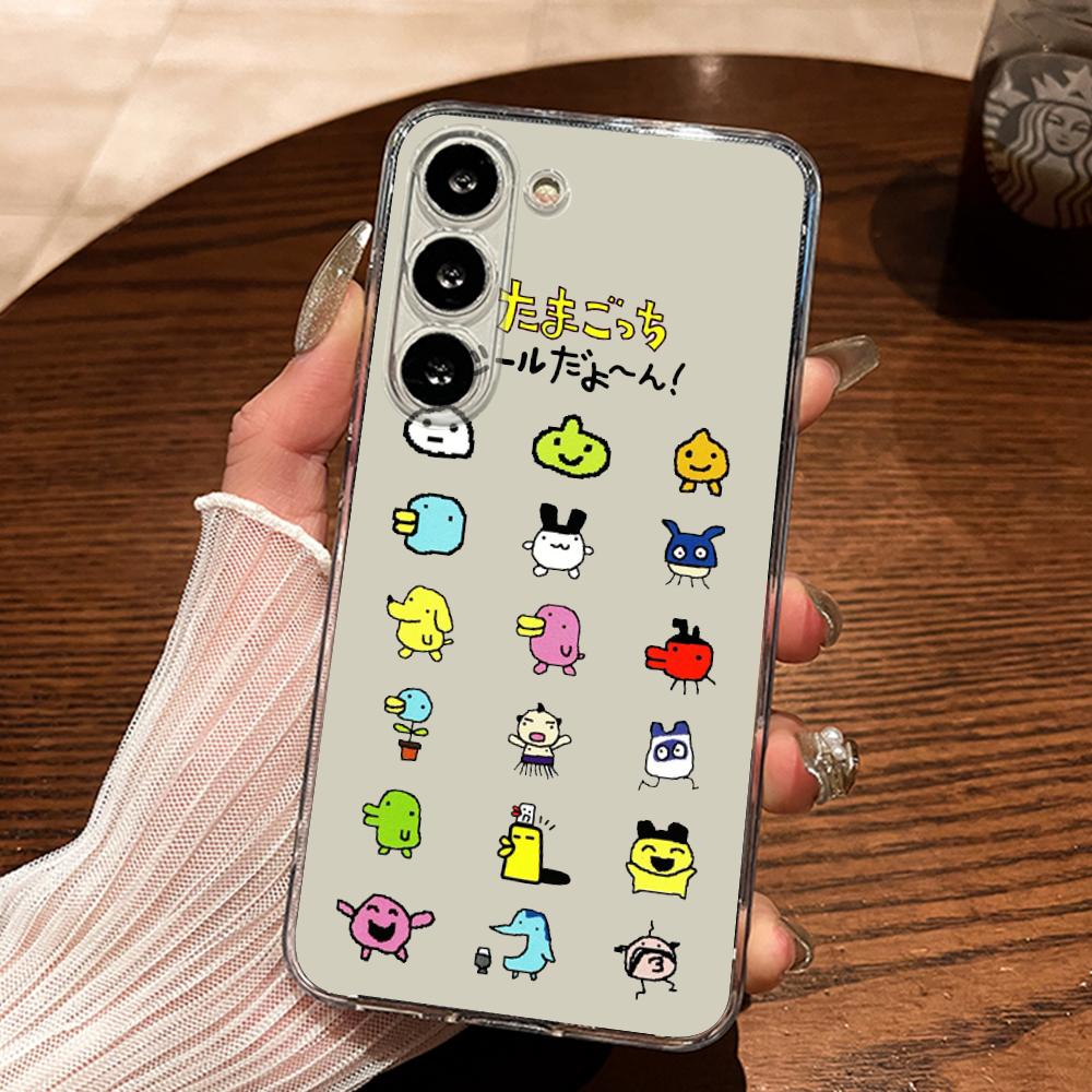 Cute Game T-Tamagotchis Phone Case Silicone For Samsung S30,23,21,22,20 FE lite,S10,9,PIus Note20ultra Soft Transparent