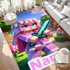 Custom Name Personalized Gamer Craft Print Carpet, Versatile Home Decor Rug, for Playroom, Apartment, Balcony, Entryway, Hallway Gift