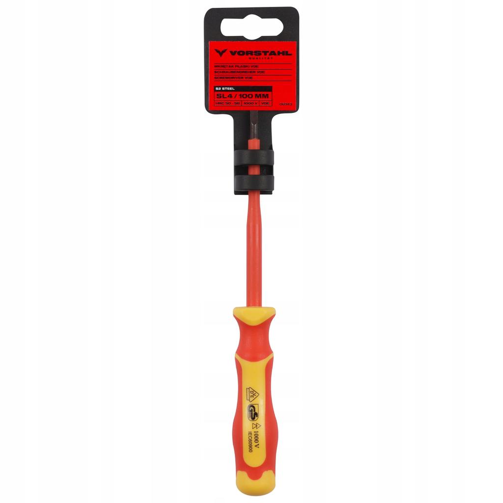 Insulated Screwdriver Flat Screwdriver for Electrician VDE SL3x75mm Vorstahl