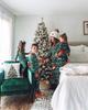 Weihnachtsbaum-Print Eltern-Kind-Pyjama-Set mit Color-Blocking-Design