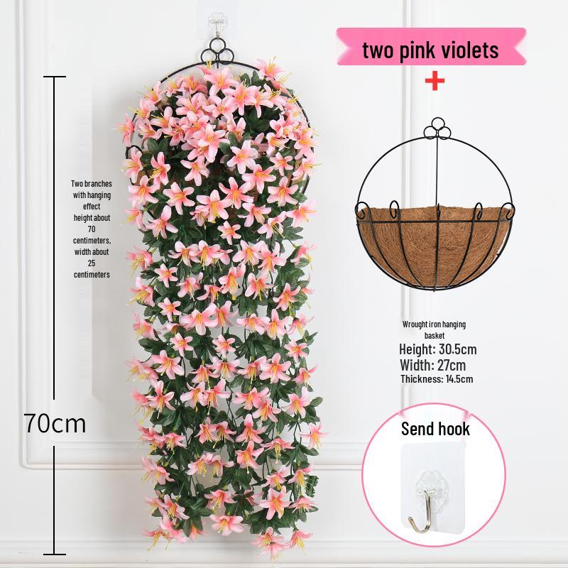 Artificial Rose Vine Wall Hanging for Living Room Decoration