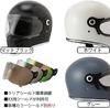 RIDEZ X Full Face Size L with Standard Clear Streamlined Design Helmet, Gray, (Under 59-60cm), Motorcycle, Shield, Neo-Classic