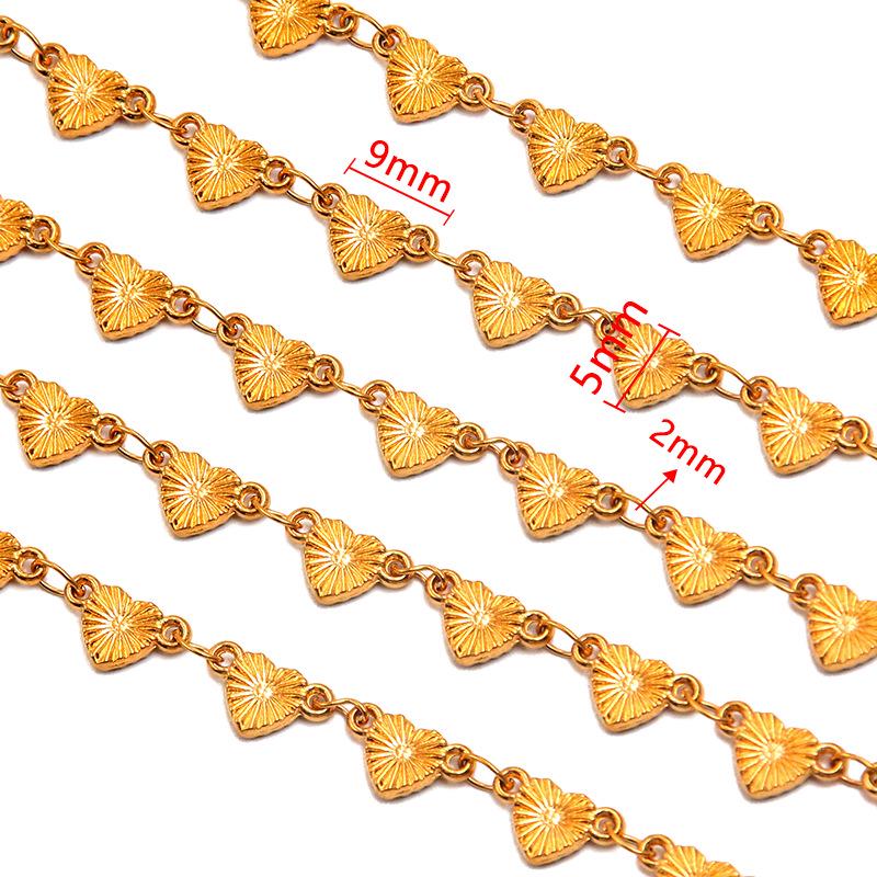 18K Gold Plated Stainless Steel Heart, Butterfly, Four-Leaf Clover, Shell Chain Bracelet/Necklace, 50cm.