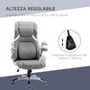 Reclining Office Chair in Breathable Fabric and Steel with Adjustable Height, 68x76x109-117 cm