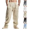 Men's American Style Thin Breathable Cargo Pants, Multi-Pocket Loose Straight Leg Casual Trousers for Men, All Seasons