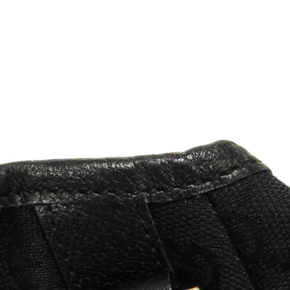 Used Abbey Tote 9539 130736 7924 Logo Double G Calfskin Shoulder Bag in GG Canvas Black Women's from Japan AUTHENTIC