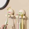 Toothbrush Rack Cream Wind Non-punching Wall-mounted Household Bathroom Toilet Wall-mounted Octopus Shape Toothbrush Holder