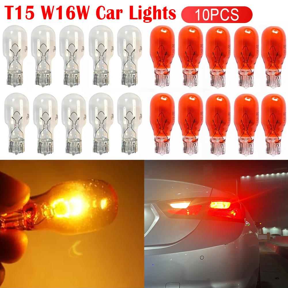 12V W16W T15 Auto Halogen Bulb Car Turn Signal Lights Reverse Lamps Motorcycle Amber White Landscape Floor Backup Light Bulbs Bulbs 7