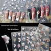 Buccellati Vintage Magnolia 5D Nail Stickers - Higanbana Embossed Decoration