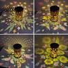 Sunflower Solar Lights Decorative Garden Powered Outdoor Lanterns Waterproof Metal Floral Flower Pattern Warm Glow Ambient Light for Patio Walkway
