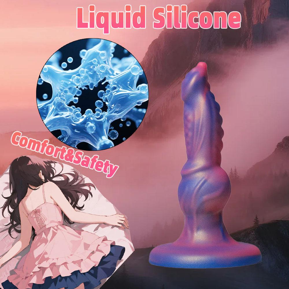 Super Soft Liquid Silicone Anal Plug, Lifelike Realistic Butt Plug Prostate Stimulator, Easy Clean Adult Sex Toys for Men & Women
