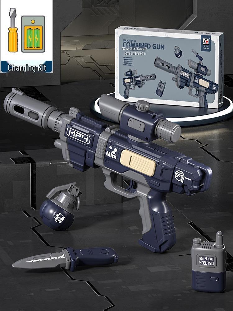 DIY Magnetic Gun Kit with Sound & Light for Kids Ages 3-6 - Educational Toy & Gift