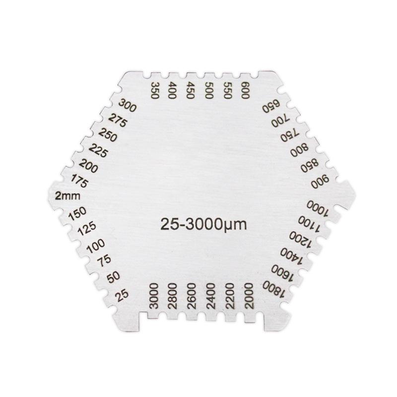 Hexagonal Stainless Steel High-Precision Wet Film Thickness Gauge Comb