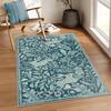 Living Room Carpet Soft Washable Rugs for Dining Room Vintage Print Green Bedroom Carpets Stain Resistant Coffee Table Floor Mat