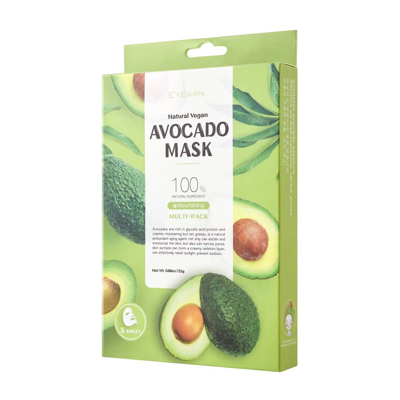 

Питательная маска для лица 5 шт. В коробке с корейскими ингредиентами Осветляющая фруктовая маска Тканевая маска для лица Органическая и натуральная нежная формула Увлажняющая маска для лица As the picture 3