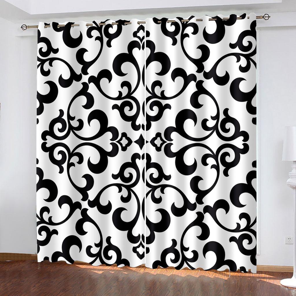 

Геометрические плотные шторы для гостиной спальни с принтом, термоизоляционные шторы для окон для домашнего декора Cortina W132cm x H160cm&Grommet