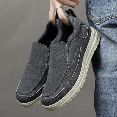 Modne Nowe Męskie Buty Casual Wsuwane Płócienne Mokasyny Wygodne Płaskie Buty do Chodzenia dla Mężczyzn Antypoślizgowe Miękkie Mokasyny Sneakersy Buty do Jazdy