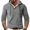 Men's Solid Color Stand Collar Button Sweatshirt Hoodie Men's Sports Large Size Casual Sweatshirt