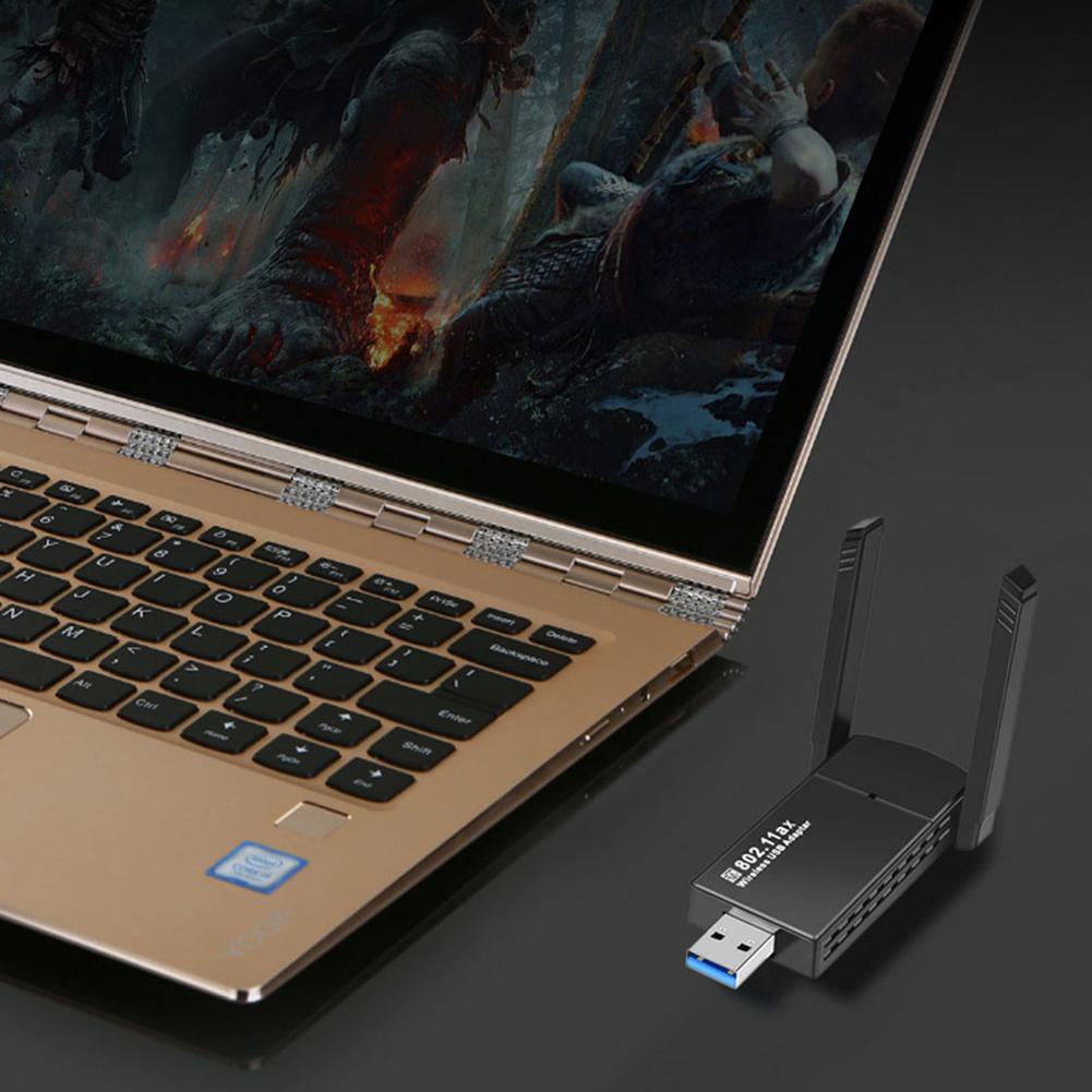 WiFi6 USB WiFi Adapter Network Card Dual Band 2.4G/5GHz External Wireless Adapter 1800Mbps For PC Laptop Window
