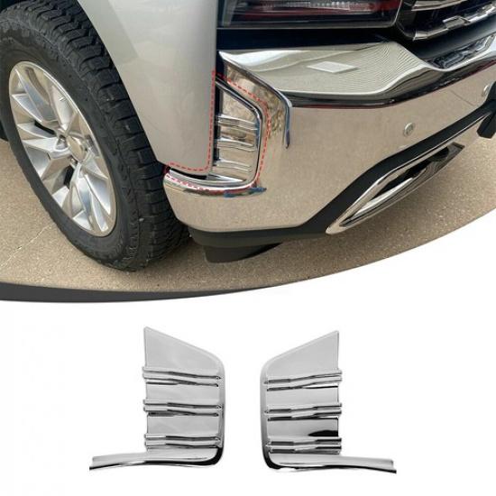 Car Front Bump Side Cover Trim Bezels For Chevy Silverado 1500 - Chrome