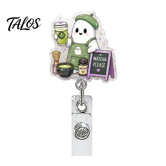 Rotating Badge Reel Halloween Retractable Reel, Ghost Black Cat And Pumpkin Design, Nurse Clip 360 Degree Acrylic ID Holder for Nurses Office