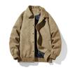 Men's Spring and Autumn Lapel Suede Jacket Vintage Loose Men's Casual Jacket Top