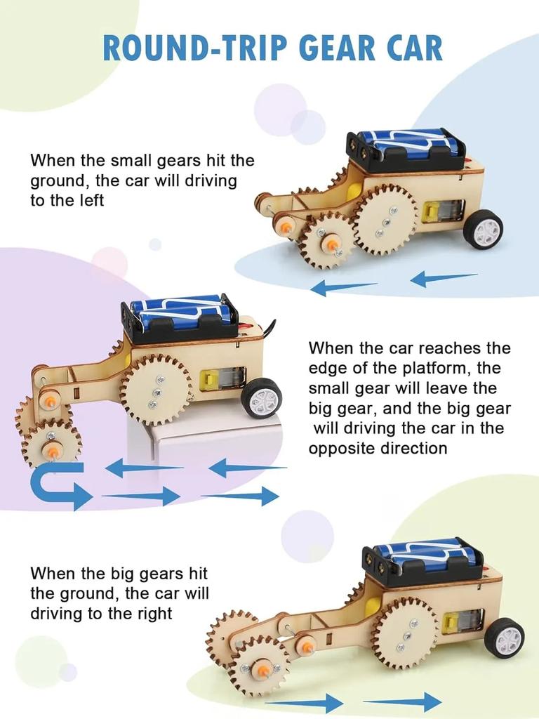 STEM Model Car Kits 3D Wooden Puzzles Toys Educational Science Crafts Kits Toy Wood Building Kit Halloween Gifts for Boys Kids