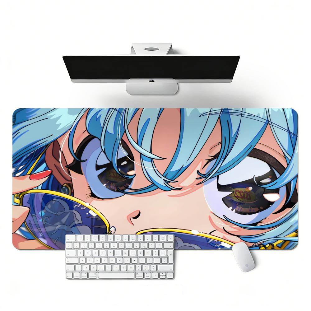 Blue Anime Character Mouse Pad XXL Laptop AntiSlip EdgeLocked Gaming Office Desk Mouse Pad Gaming Keyboard Gaming Accessories 800x400x2mm