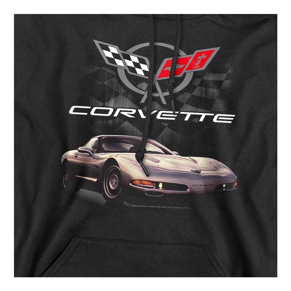 Chevrolet Unisex Adult Past Checkered Hoodie