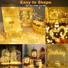 5/20m Rechargeable RGB String Lamp LED Fairy Light String LED Flashing Warmlight Adjustable Dimming forBedroom Christmas Tree