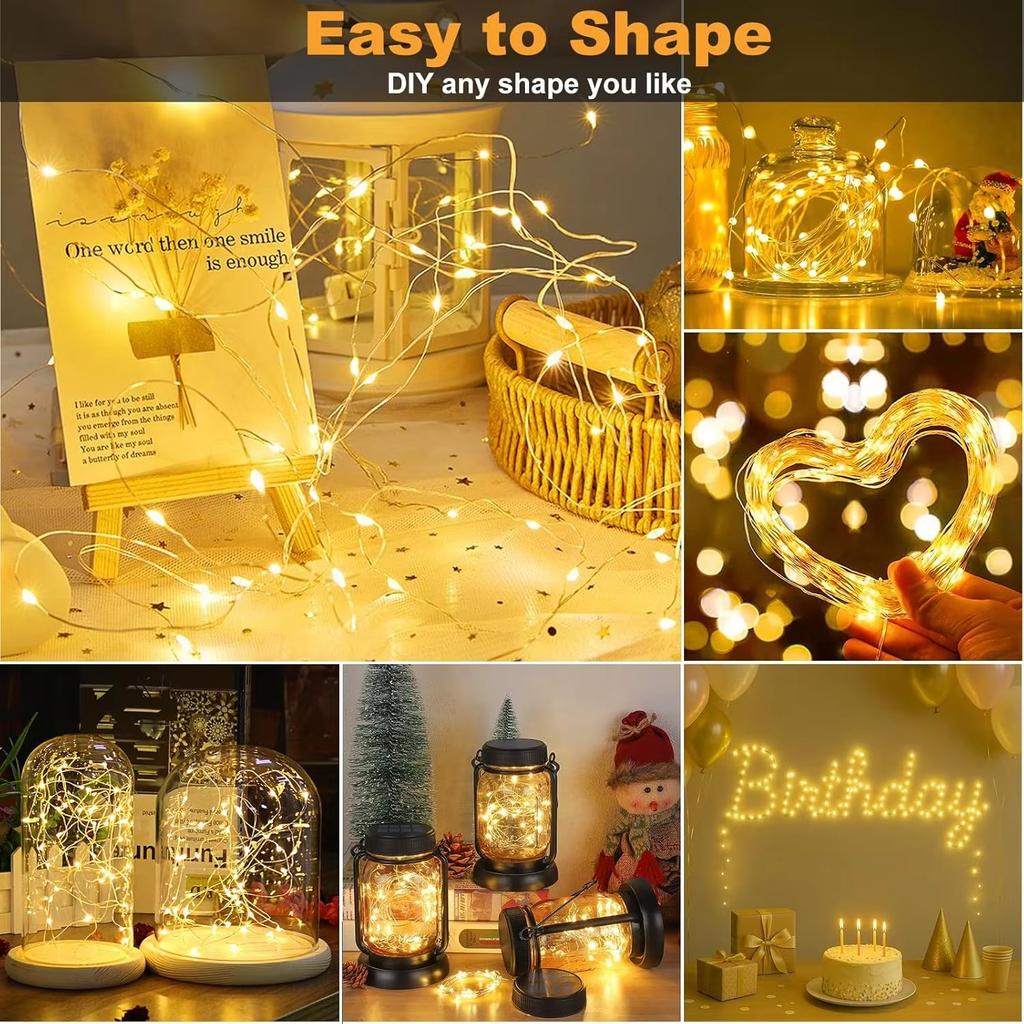 5/20m Rechargeable RGB String Lamp LED Fairy Light String LED Flashing Warmlight Adjustable Dimming forBedroom Christmas Tree